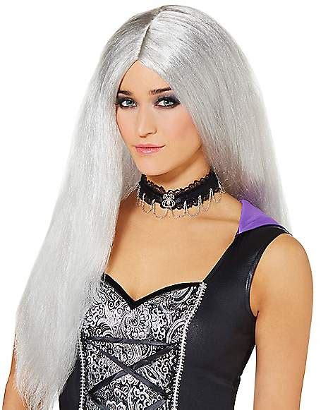 Pewter witch wig